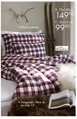 Sparkjøp Putevar flanell, NOK 99.9 tilbud