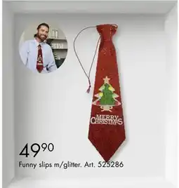 Sparkjøp Funny slips m/glitter, NOK 49.9 tilbud