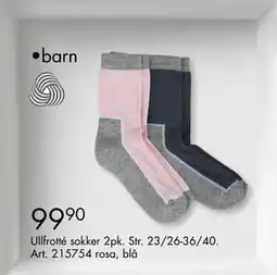 Sparkjøp Ullfrotté sokker 2pk, NOK 99.9 tilbud