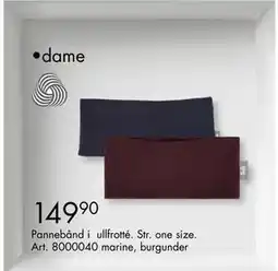 Sparkjøp Pannebånd i ullfrotté, NOK 149.9 tilbud
