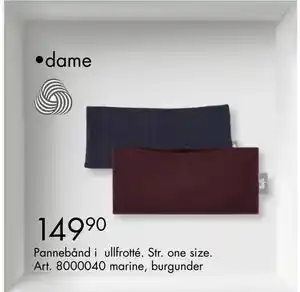 Sparkjøp Pannebånd i ullfrotté, NOK 149.9 tilbud