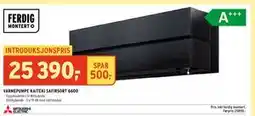 Montér VARMEPUMPE KAITEKI SAFIRSORT 6600, NOK 25390 tilbud