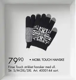 Sparkjøp Finse Touch strikket hansker med ull, NOK 79.9 tilbud