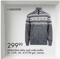 Sparkjøp Glattstrikket jakke med snøkrystaller, NOK 299.9 tilbud