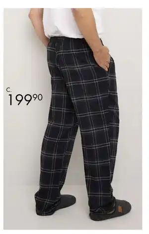 Sparkjøp Rutemønstret pyjamasbukse med lommer og snortrekk, NOK 199.9 tilbud