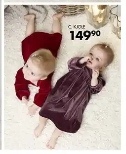 Sparkjøp Babykjole i stretchvelour, NOK 149.9 tilbud
