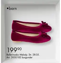 Sparkjøp Ballerinasko Melody, NOK 199.9 tilbud