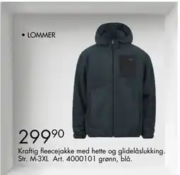 Sparkjøp Kraftig fleecejakke med hette og glidelåslukking, NOK 299.9 tilbud