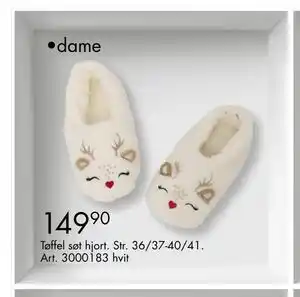 Sparkjøp Tøffel søt hjort, NOK 149.9 tilbud
