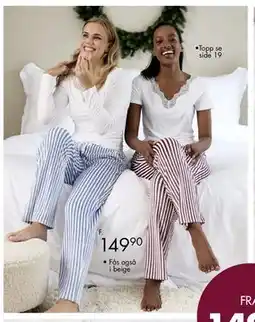 Sparkjøp Pyjamasbukse Stripet, NOK 149.9 tilbud