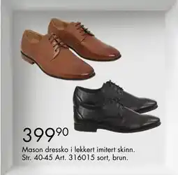 Sparkjøp Mason dressko i lekkert imitert skinn, NOK 399.9 tilbud