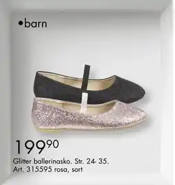 Sparkjøp Glitter ballerinasko, NOK 199.9 tilbud