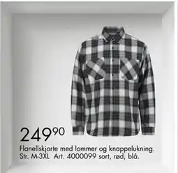 Sparkjøp Flanellskjorte med lommer og knappelukning, NOK 249.9 tilbud