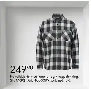 Sparkjøp Flanellskjorte med lommer og knappelukning, NOK 249.9 tilbud