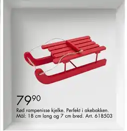 Sparkjøp Rød rampenisse kjelke, NOK 79.9 tilbud