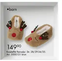 Sparkjøp Kosetøffel Reinsdyr, NOK 149.9 tilbud