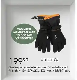 Sparkjøp Grattangen vanntette hansker, NOK 199.9 tilbud