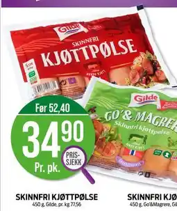 Kiwi SKINNFRI KJØTTPØLSE, NOK 34.9 tilbud