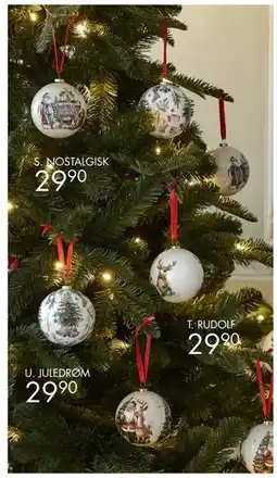 Sparkjøp Julekule Rudolf 2 ass, NOK 29.9 tilbud