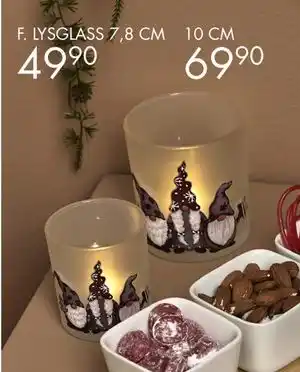Sparkjøp Lysglass Santas, NOK 49.9 tilbud