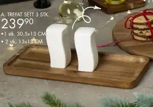 Sparkjøp Trefat sett Oliver 3stk, NOK 239.9 tilbud