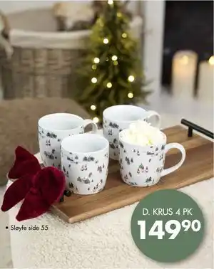 Sparkjøp Julekrus Santa Wood 4 pk, NOK 149.9 tilbud