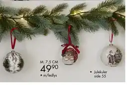 Sparkjøp Julekule Santa m/led dia, NOK 49.9 tilbud