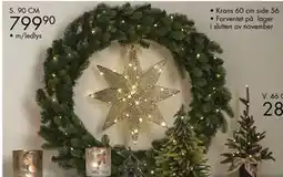 Sparkjøp Krans Belly m/100 ledlys, NOK 799.9 tilbud