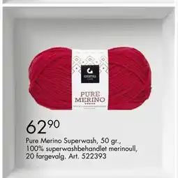 Sparkjøp Pure Merino Superwash, NOK 62.9 tilbud