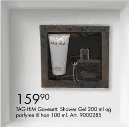Sparkjøp TAG-HIM Gavesett: Shower Gel 200 ml og parfyme til han 100 ML, NOK 159.9 tilbud
