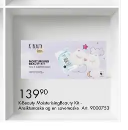 Sparkjøp K-Beauty MoisturisingBeauty Kit Ansiktsmaske og en sovemaske, NOK 139.9 tilbud