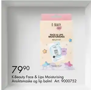K-Beauty Face & Lips Moisturising Ansiktsmaske og lip balm!, NOK 79.9