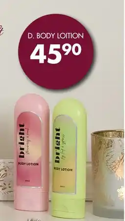 Sparkjøp Bright Body Lotion gir deg myk hud og lukter amazing, NOK 45.9 tilbud