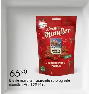 Brente mandler - knasende sprø og søte mandler, NOK 65.9