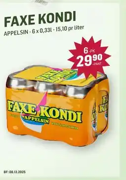 Holdbart FAXE KONDI, NOK 29.9 tilbud