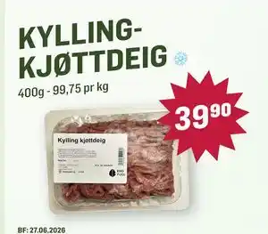 Holdbart KYLLINGKJØTTDEIG, NOK 39.9 tilbud