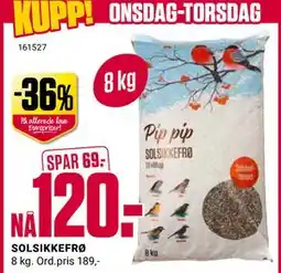 Europris SOLSIKKEFRØ, NOK 120 tilbud