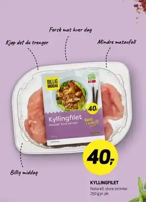 KYLLINGFILET, NOK 40