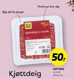 Bunnpris KJØTTDEIG, NOK 50 tilbud