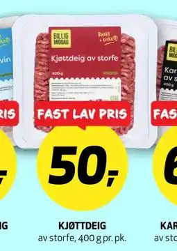 Bunnpris KJØTTDEIG, NOK 50 tilbud