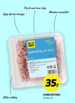 Bunnpris SVINEKJØTTDEIG., NOK 35 tilbud