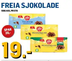 Price Lagerbutikk Freia sjokolade tilbud