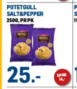 Price Lagerbutikk Potetgull salt&pepper tilbud