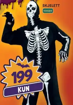Extra Leker Skjelett voksen tilbud