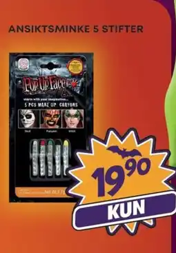 Extra Leker Ansiktsminke 5 stifter tilbud