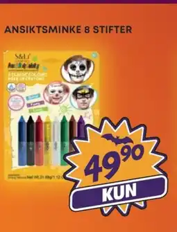 Extra Leker Ansiktsminke 8 stifter tilbud