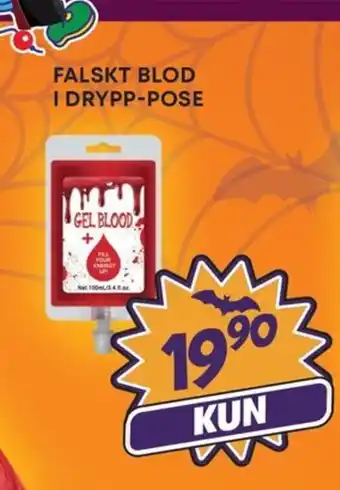 Extra Leker Falskt blod i drypp-pose tilbud