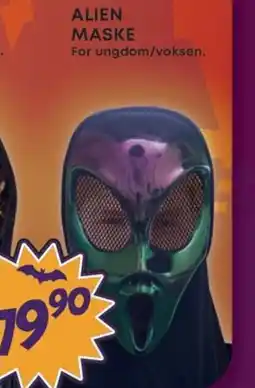Extra Leker Alien maske tilbud