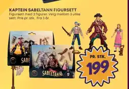 Extra Leker Kaptein sabeltann figursett tilbud