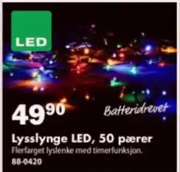 Biltema Lysslynge LED, 50 pærer tilbud